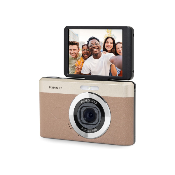 Kodak PIXPRO C1 Digital Camera, 13MP Compact Point & Shoot (Brown)