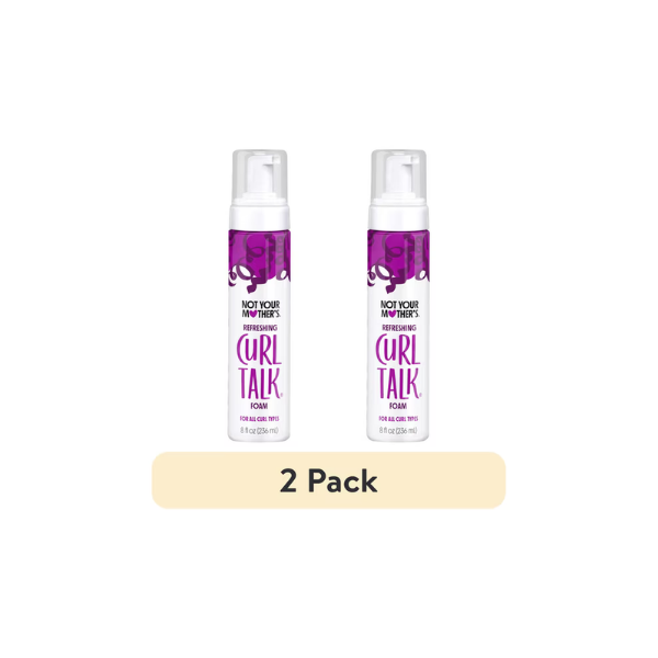 (2 pack) Not Your Mother's Curl Talk Refreshing Curl Foam, 8 fl oz