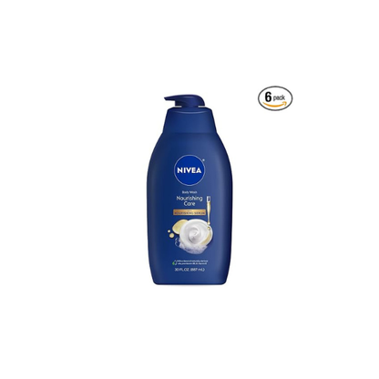 NIVEA Nourishing Care Body Wash with Nourishing Serum, 30 Fl Oz (Pack of 6)