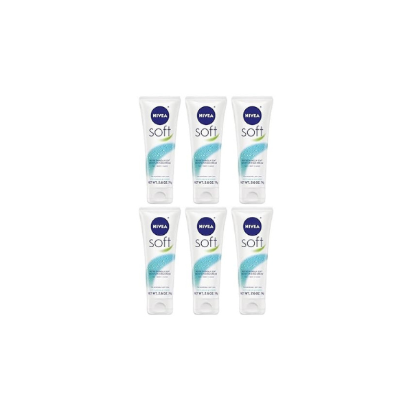 NIVEA Soft Moisturizing Creme 2.60 oz (Pack of 6)