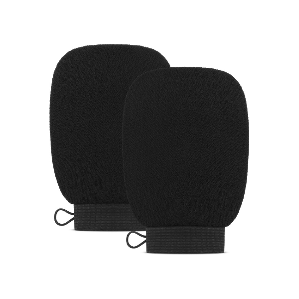 VALITIC Exfoliating Glove Body Scrubber Mitt for Shower, Pair Black