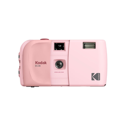 KODAK EC35 35mm Film Camera 35mm, Reusable, Focus-Free, Built-in Flash, Slide Cover, Beginner Friendly (Film & AA Battery are not Included) (Single, Butter Yellow)