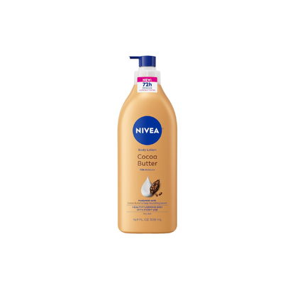 NIVEA Cocoa Butter Body Lotion for Dry Skin with Hyaluronic Acid, 16.9 Oz