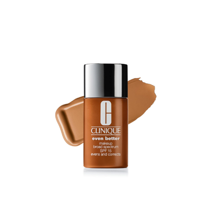 Clinique Even Better Makeup Liquid Foundation SPF 15 With Vitamin C For Dry + Oily Combination Skin Types | Medium Coverage + Natural Finish | Evens Skin Tone + Reduces Dark Spots