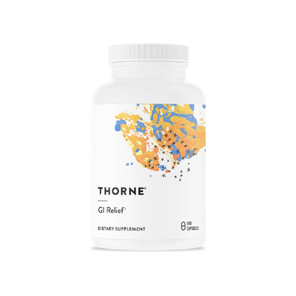 THORNE GI Relief, DGL, Slippery Elm, Marshmallow Root & Aloe, 180 Capsules