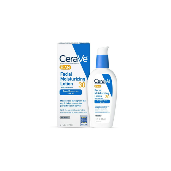 CeraVe AM Face Moisturizer with Broad Spectrum Protection, SPF 30,3 oz