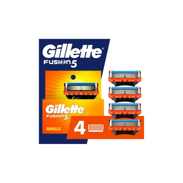 Gillette Fusion5 Razor Blade Refill ,Manual Razor Men , 4 count