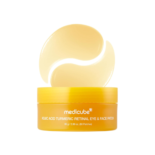 medicube Hydrogel Eye & Face Patches with Kojic Acid Turmeric (60 Counts)