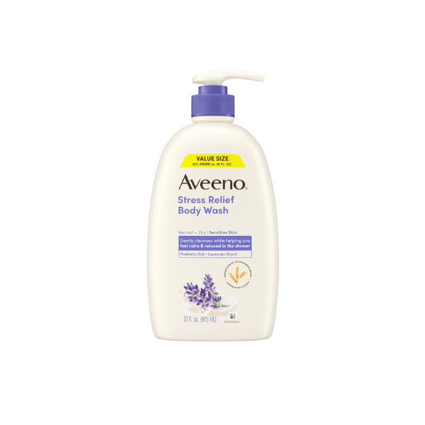 Aveeno Stress Relief Body Wash, Lavender Scent, 33 fl. oz