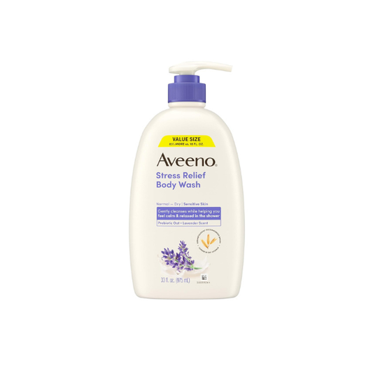Aveeno Stress Relief Body Wash, Lavender Scent, 33 fl. oz