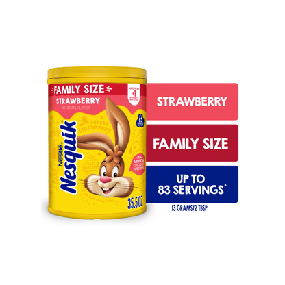 Nestle Nesquik Strawberry Flavor Powder Drink Mix, 35.5 oz