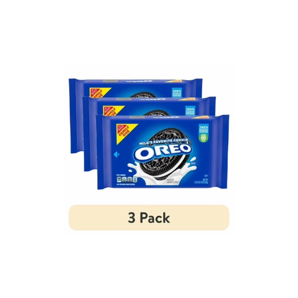 (3 pack) OREO Chocolate Sandwich Cookies, Family Size, 18.12 oz