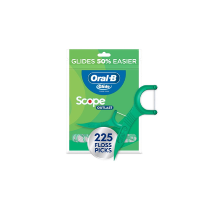 Oral-B Floss, Glide with Scope Outlast Dental Floss Picks, 225 Picks