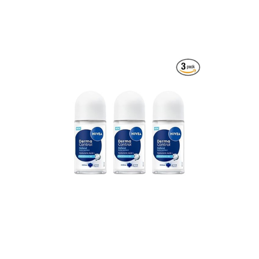Nivea Derma Control Defend Roll-On Deodorant - 1.69 fl oz - Pack of 3