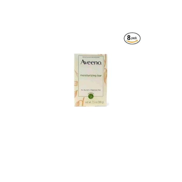 AVEENO Naturals Moisturizing Bar for Dry Skin 3.50 oz (Pack of 8)
