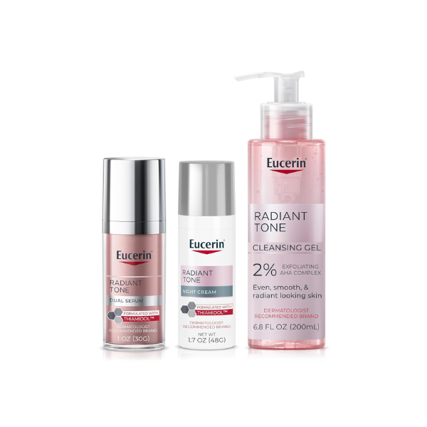 Eucerin Radiant Tone Night Skin Routine Bundle, Variety Pack, 3 Items