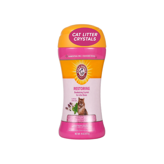 Arm & Hammer Cat Litter Deodorizing Crystals, Clary Sage Mint, 15 Oz Jar