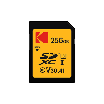 Kodak SDXC Card 256GB UHS-I U3 V30 Ultra - Up to 95MB/s Max Read Speed - Write Speed 85MB/s Max - Storage of 4K Ultra HD Videos and HD Photos - Full-Size SD Card