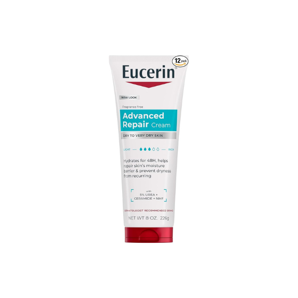 Eucerin Advanced Repair Body Cream, Urea Enriched, 8 Ounce (Pack of 12)