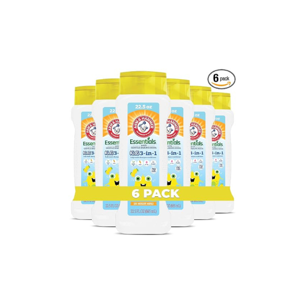 ARM & HAMMER Kids 3-in-1 Shampoo, Body Wash & Conditioner, Pack of 6