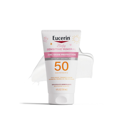 Eucerin Baby Sensitive Mineral Sunscreen Lotion, SPF 50, 4 FL OZ