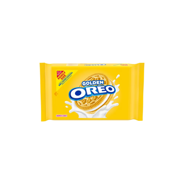 OREO Golden Sandwich Cookies, Family Size, 18.12 oz