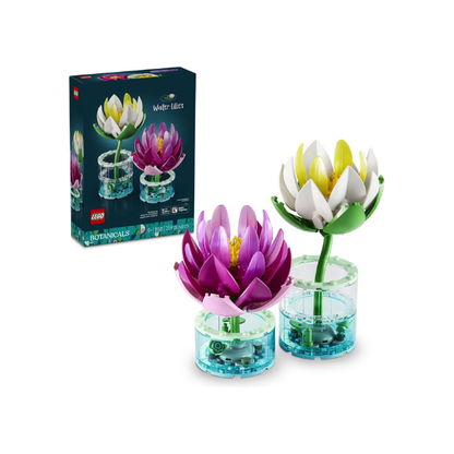 LEGO Botanicals Water Lilies 11511 | Building Toys for Girls & Boys, Ages 9+, Decor for Bedroom & Desk, Artificial Flowers, 259 pieces, Gift for Birthdays