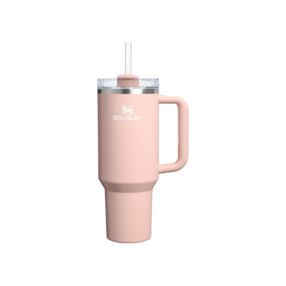 STANLEY Quencher H2.0 Flow State Tumbler, 40 oz, Peach Whip Gloss