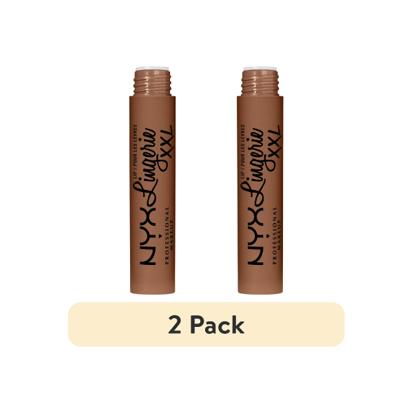(2 pack) NYX Professional Makeup Lip Lingerie XXL Matte Liquid Lipstick, Hot Caramelo
