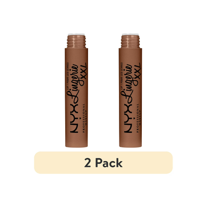 (2 pack) NYX Professional Makeup Lip Lingerie XXL Matte Liquid Lipstick, Hot Caramelo