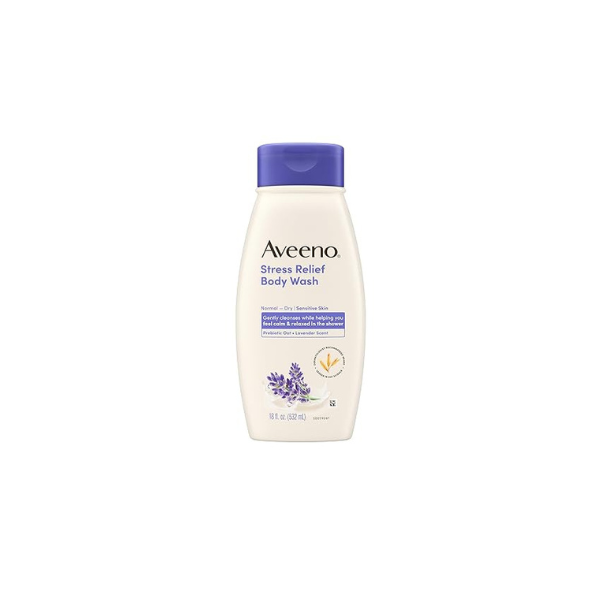 Aveeno Stress Relief Body Wash, Lavender Scent, 18 fl. oz