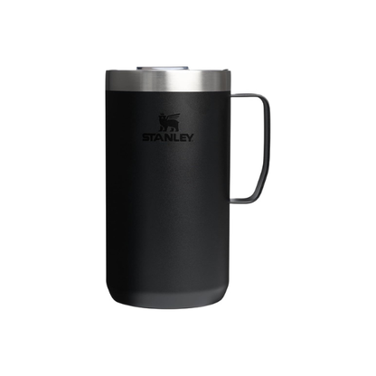 STANLEY Everyday Camp Mug 24oz | Drink Through Lid | Cup for Coffee, Tea and Drinks | Insulated Stainless Steel Coffee Mug | BPA-Free | Black 2.0