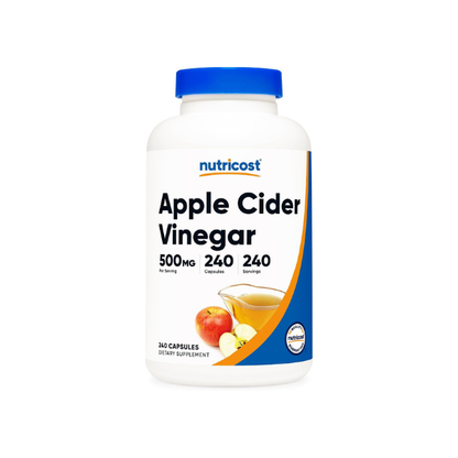 Nutricost Apple Cider Vinegar Capsules 500mg, 240 Vegetarian Capsules