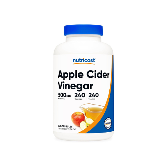 Nutricost Apple Cider Vinegar Capsules 500mg, 240 Vegetarian Capsules