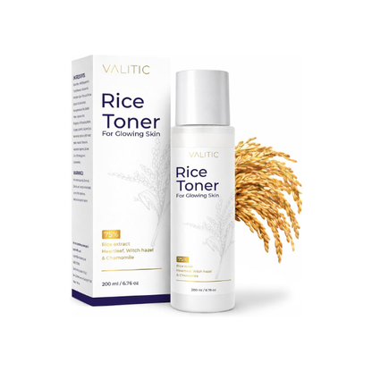 VALITIC Rice Toner, 75 Rice Extract Milky Toner for Face, 6.76 fl.oz