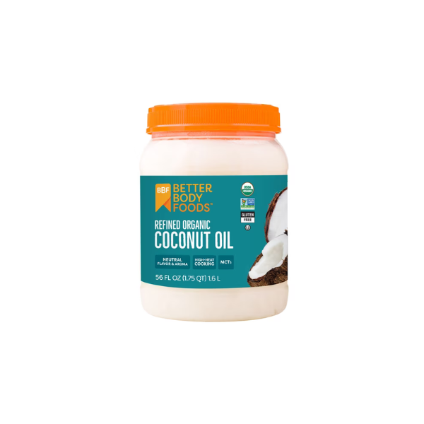BetterBody Foods Refined Organic Coconut Oil, 56 fl oz