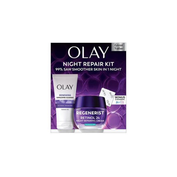 Olay Skin Care Beauty Retinol Duo Pack, Face Moisturizer & Face Wash, Smoothing and Anti-Aging, 1.7 oz