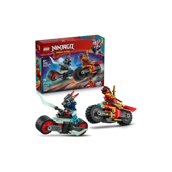 LEGO NINJAGO Kai's Motorcycle Speed Race Building Toy for Kids - Pretend Play Motorcycle Toy with 2 Minifigures - Building Blocks for Boys & Girls, Ages 6+ - Gift Idea for Birthdays - 71838