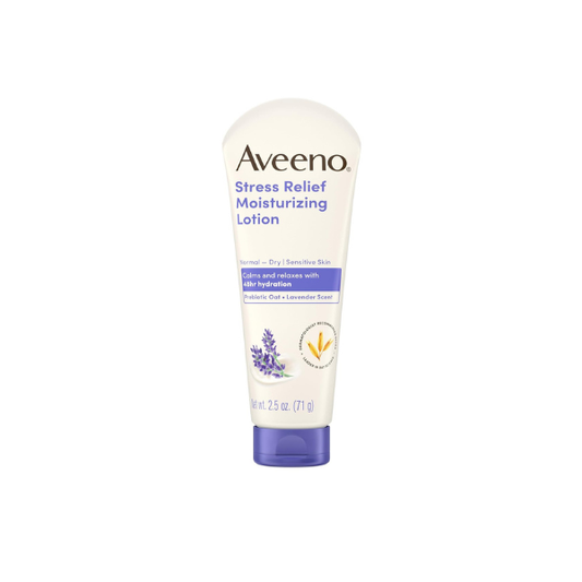 Aveeno Stress Relief Moisturizing Body Lotion, Lavender Scent, 2.5 oz