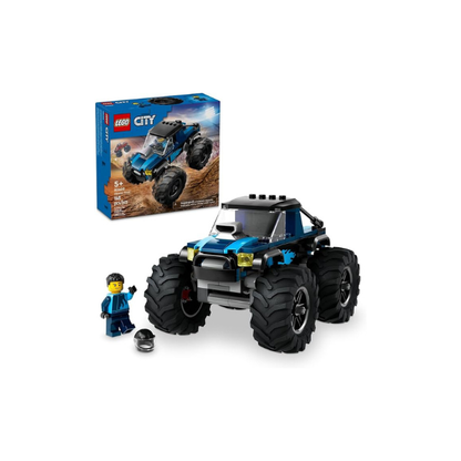 LEGO City Blue Monster Truck Off-Road Toy Playset with a Driver Minifigure, Imaginative Toys for Kids, Fun Gift for Boys and Girls Aged 5 Plus, Mini Monster Truck, 60402