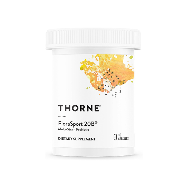 THORNE - FloraSport 20B - Shelf-Stable Probiotic Blend - Supports Gut, Immune & Digestive Health - Occasional Gas, Bloating, Diarrhea & Constipation Relief* - NSF Certified for Sport - 30 Capsules