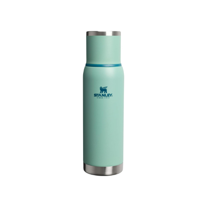 Stanley Adventure-To-Go Vacuum Bottle 1.1 qt | Wide Mouth with Leakproof Cup Lid | Keep Drinks Hot or Cold | Packable for Travel | Insulated Stainless Steel Thermal Bottle | BPA-Free | Spring Green
