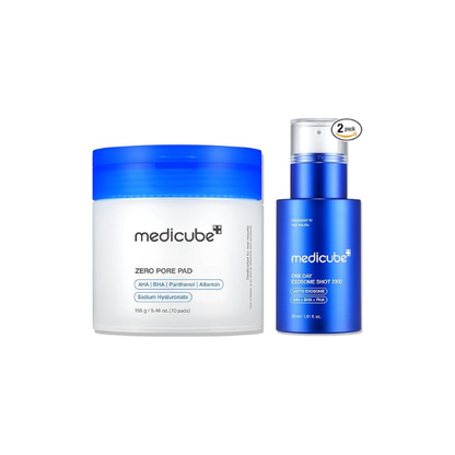 medicube Zero Pore Set - Zero Pore Pads & Exosome Shot 2,000 Spicule Serum
