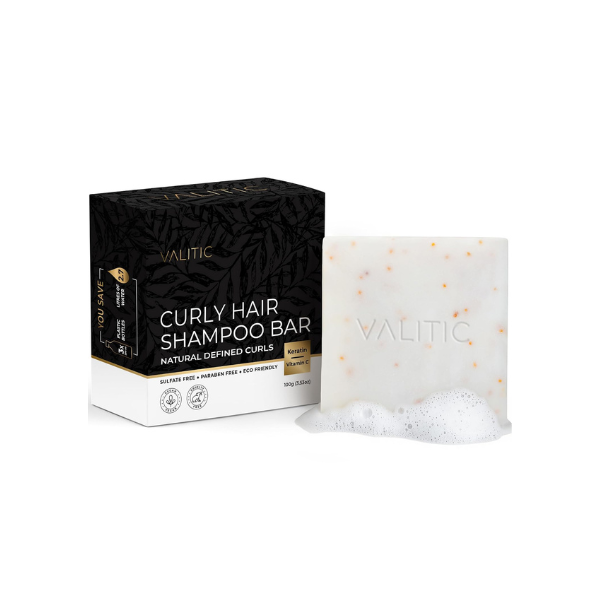 VALITIC Curly Hair Wave Shampoo Bar, Keratin and Biotin Solid Shampoo Bar