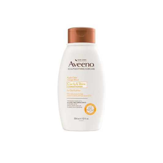 Aveeno Apple Cider Vinegar Clarifying Conditioner, 12 Fl Oz (Pack of 4)