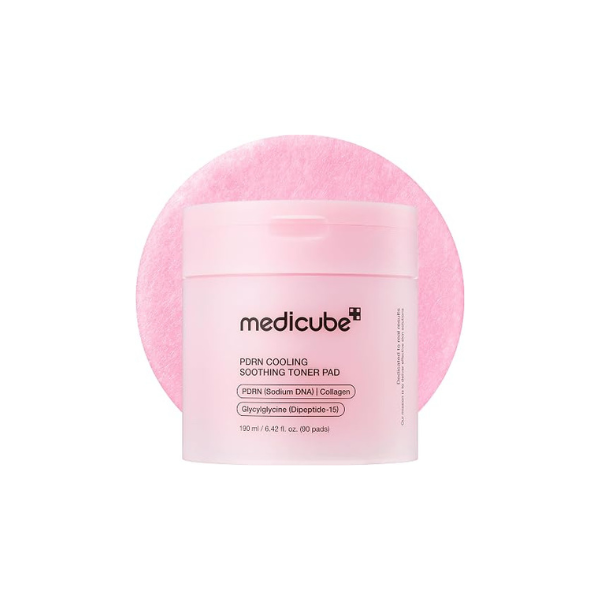 medicube PDRN Cooling Soothing Toner Pads, Hydrating Facial Pads, 90 Pads