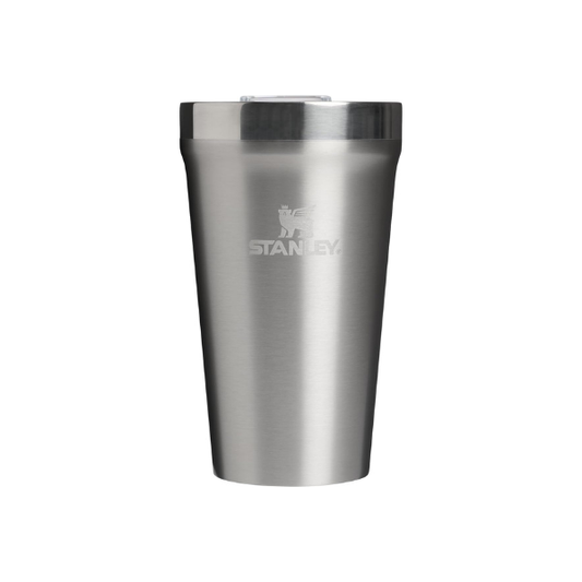 STANLEY Everyday Tumbler 16 oz | Press Fit Drink Through Lid | Beverage, Coffee, and Cocktail Cup | Insulated Stainless Steel Wine Glass | BPA-Free | Stainless Steel Ash