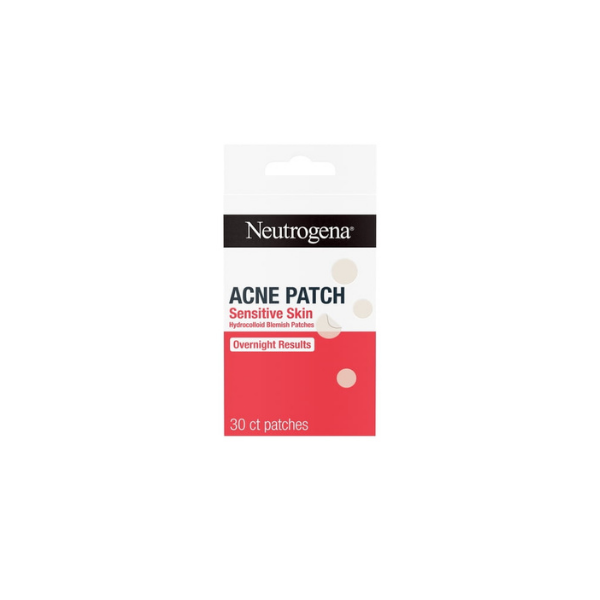 Neutrogena Sensitive Skin Pimple Patches, Hydrocolloid Patches, Acne Treatment, 2 Sizes, 30 Count