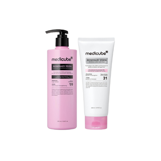 medicube Shampoo and Hair Mask Duo: Rosemary PDRN Shampoo and Hair Mask for Clarifying & Thickening and Damage Hair Care | Korean Hair Care