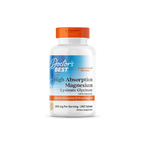 Doctor's Best High Absorption Magnesium Glycinate Lysinate, 240 Count